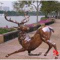 garden life size bronze deer statues